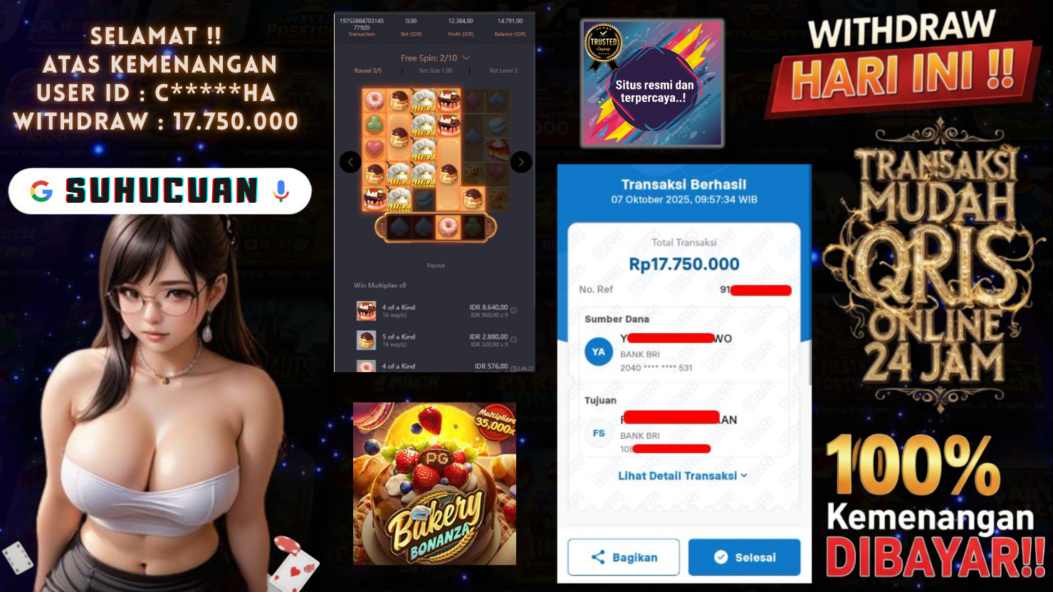 SUHUCUAN JACKPOT SLOT BAKERY BONANZA